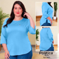 Blusa de Mujer Talla Plus de Manga 3/4