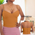Crop Top Canela con Cargaderas Finas