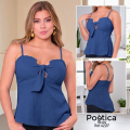 Blusa con Lazo y Volado Superior