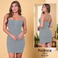 Vestido Ajustado con Escote Estructurado
