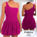 Vestido Asimétrico con Falda Globo