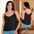 Blusa con Volante Asimétrico y Cargaderas Delgadas