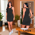 Vestido mini ajustado sin mangas
