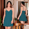 Vestido mini con tiras y detalle de volantes