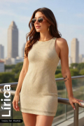 Vestido mini ajustado sin mangas textura
