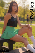 Falda Mini Verde Plisada
