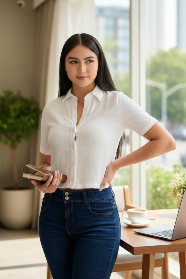 Blusa crop camisera manga corta