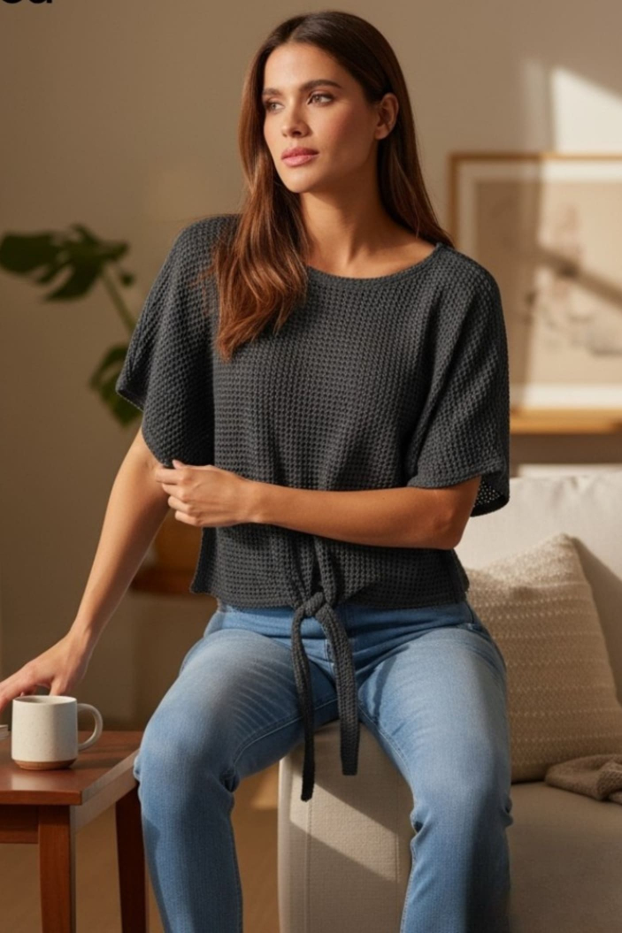 Blusa con Nudo Frontal