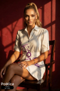Vestido Camisero de Mujer con Diseño Estampado