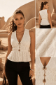 Blusa con Textura Paris-Alfonsina y Peplum