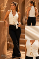 Blusa Halter Elegante en Lino Sintético con Cinturón