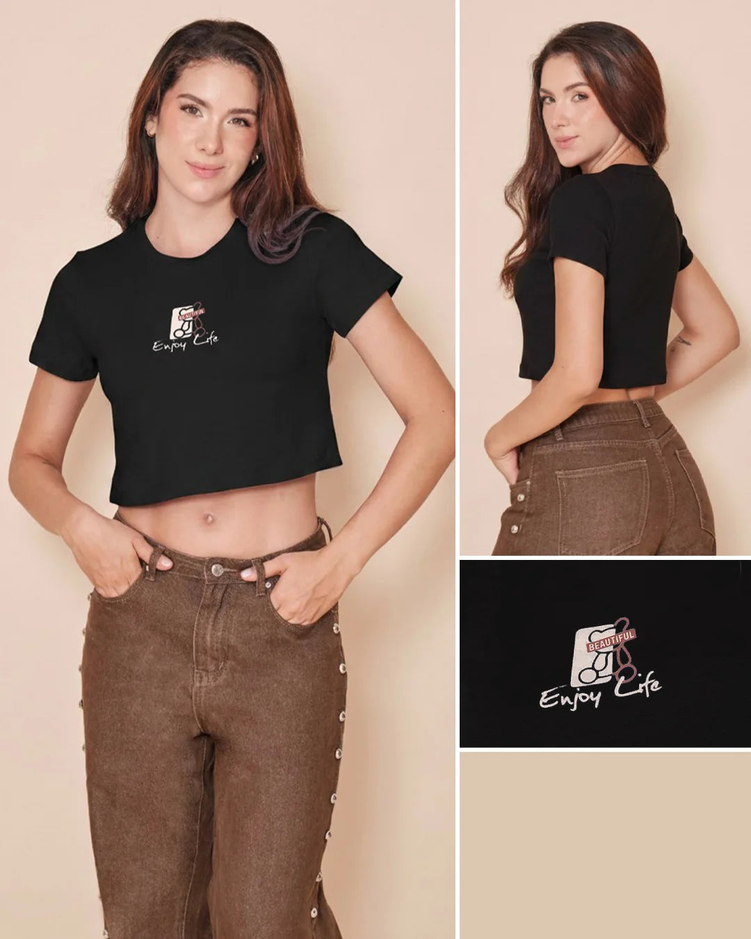 NEGRO - blusa-dama-con-aberturas-en-costado-estampado-en-tela-fria-negro