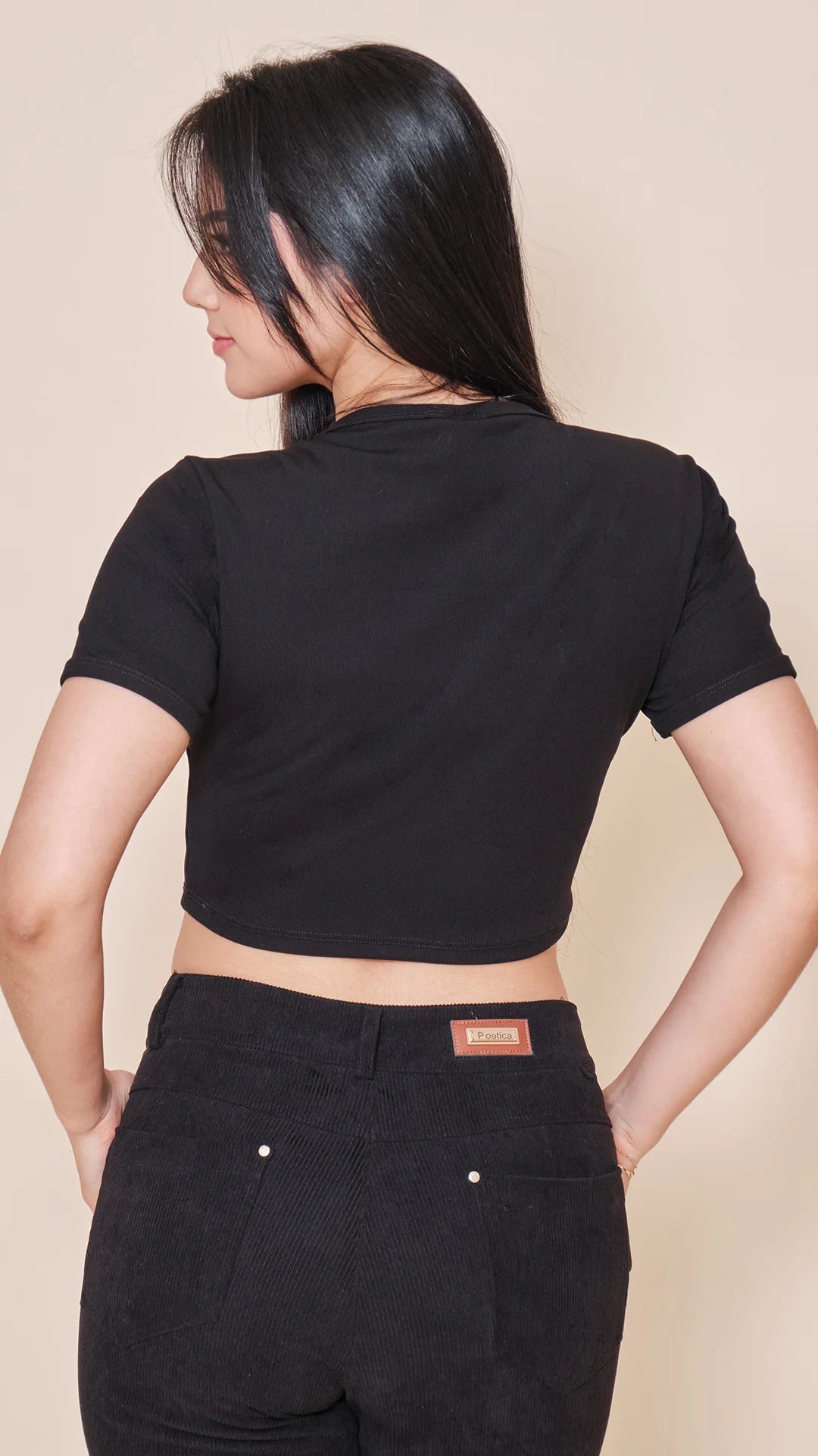 NEGRO - blusa-basica-con-aplique-tela-late-negro