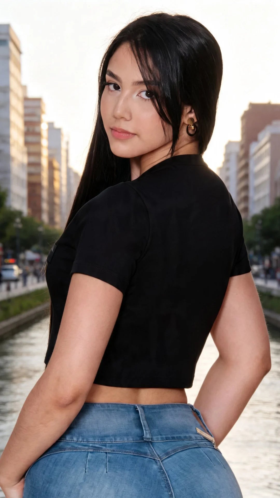NEGRO - blusa-basica-con-aplique-tela-cotton-especial-negro-2164-1306