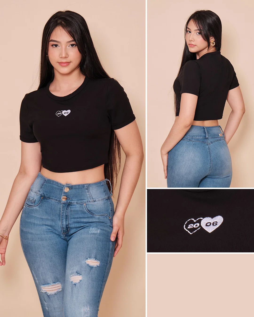 NEGRO - blusa-basica-bordado-sobre-tela-late-negro
