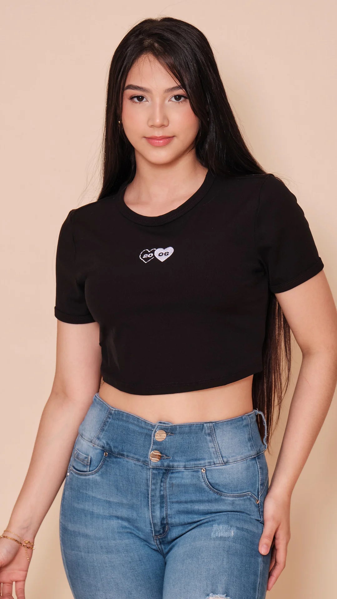 NEGRO - blusa-basica-bordado-sobre-tela-late-negro