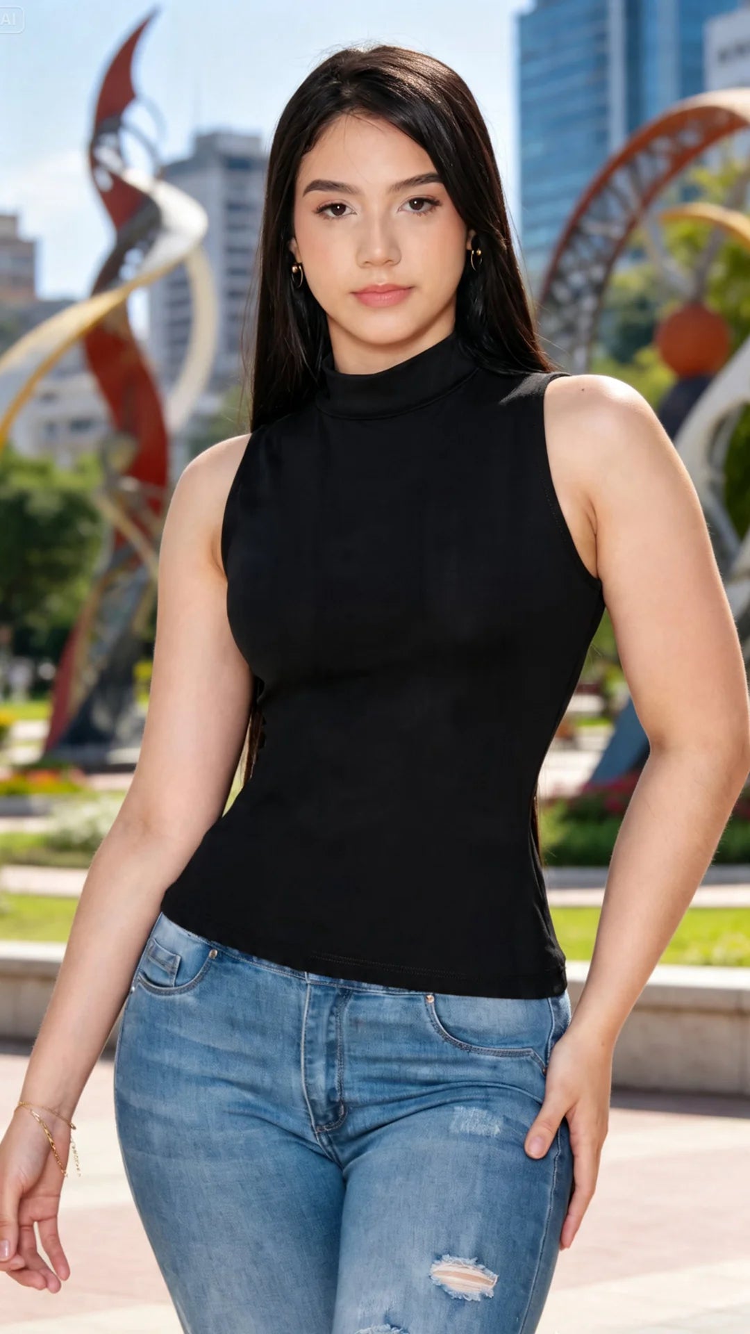 NEGRO - blusa-manga-sisa-solo-fondo-tela-yogi-lycrada-negro