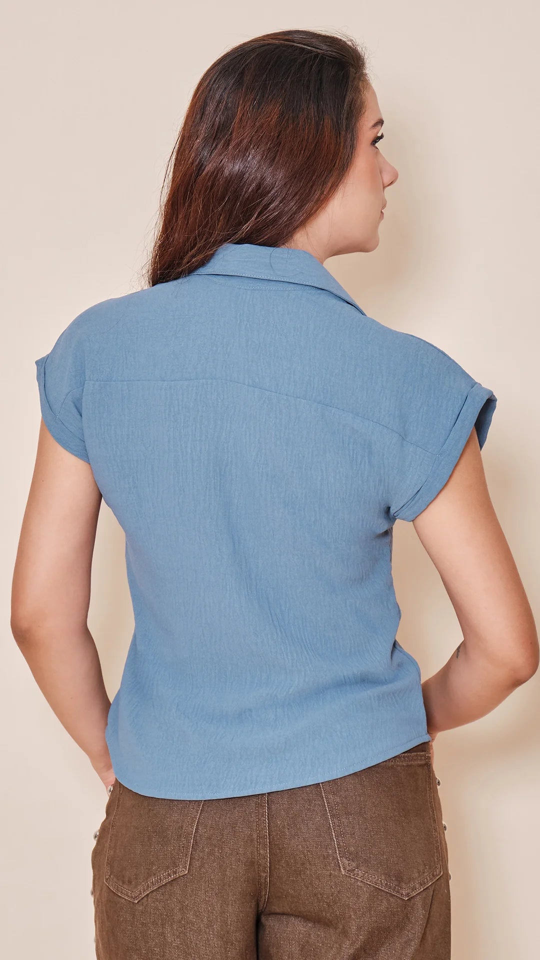 AZUL - camisera-corta-manga-sisa-azul