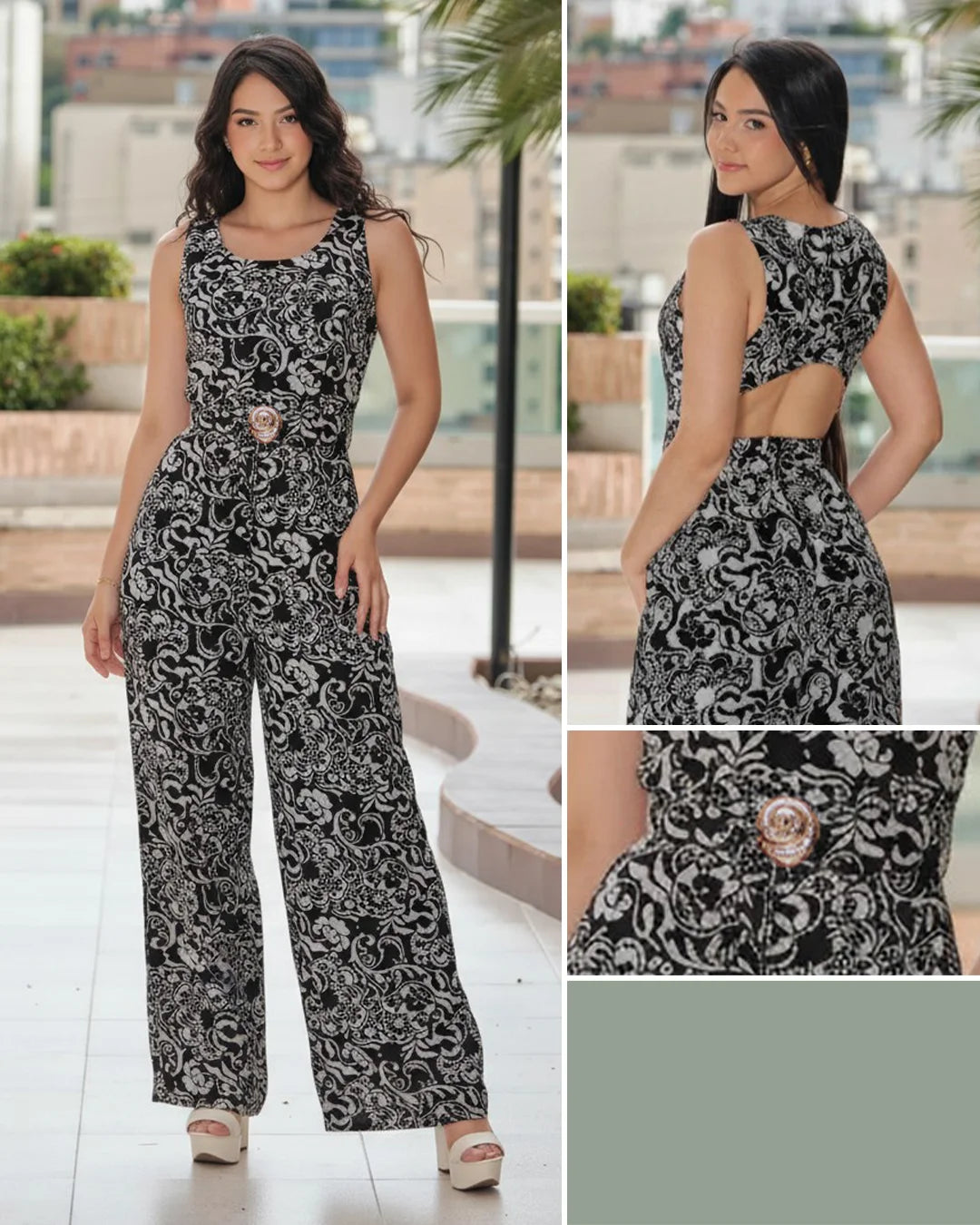 NEGRO - enterizo-blusa-sisa-con-espalda-descubierta-pantalon-largo-negro