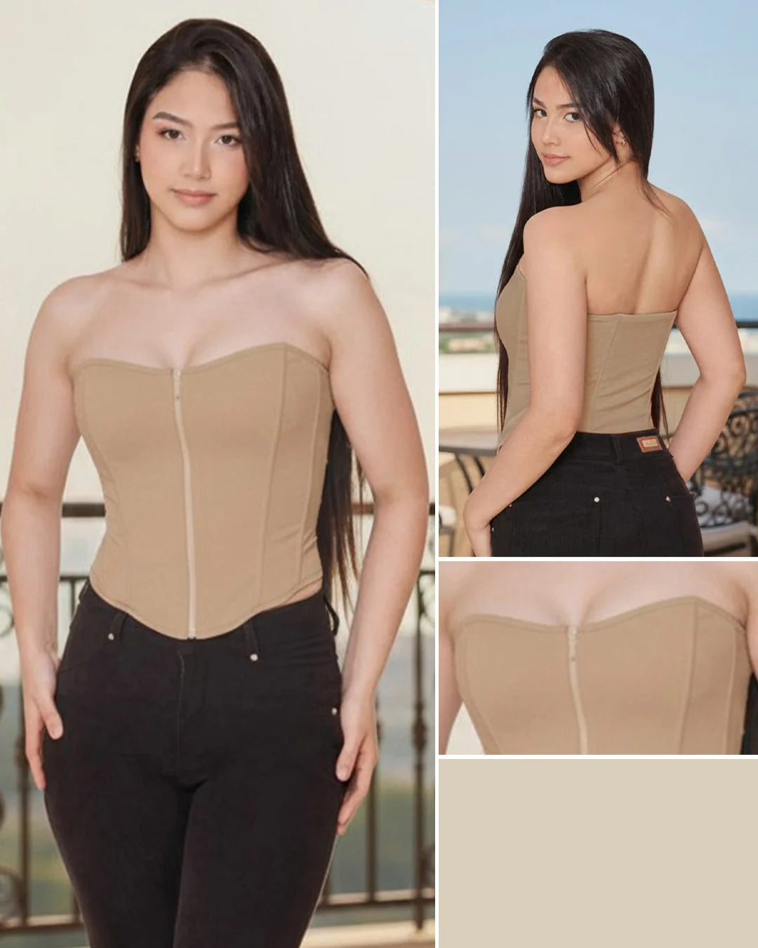CREMA - corset-estraple-con-varillas-tela-tuner-bengaina-blusera-crema