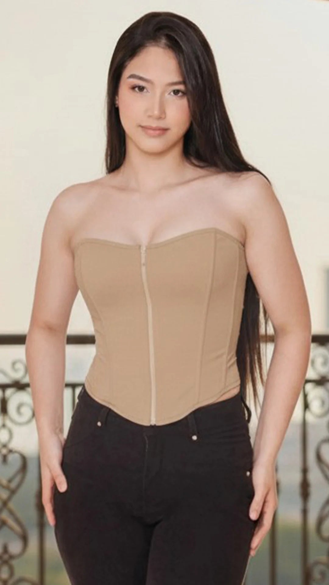CREMA - corset-estraple-con-varillas-tela-tuner-bengaina-blusera-crema