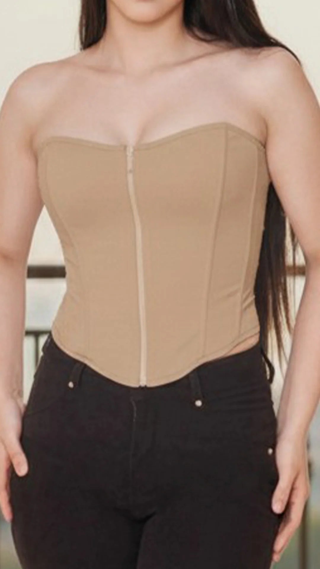 CREMA - corset-estraple-con-varillas-tela-tuner-bengaina-blusera-crema