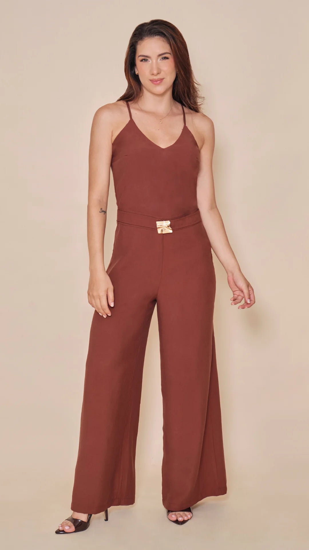 CHOCOLATE - enterizo-blusa-de-tiras-pantalon-largo-chocolate
