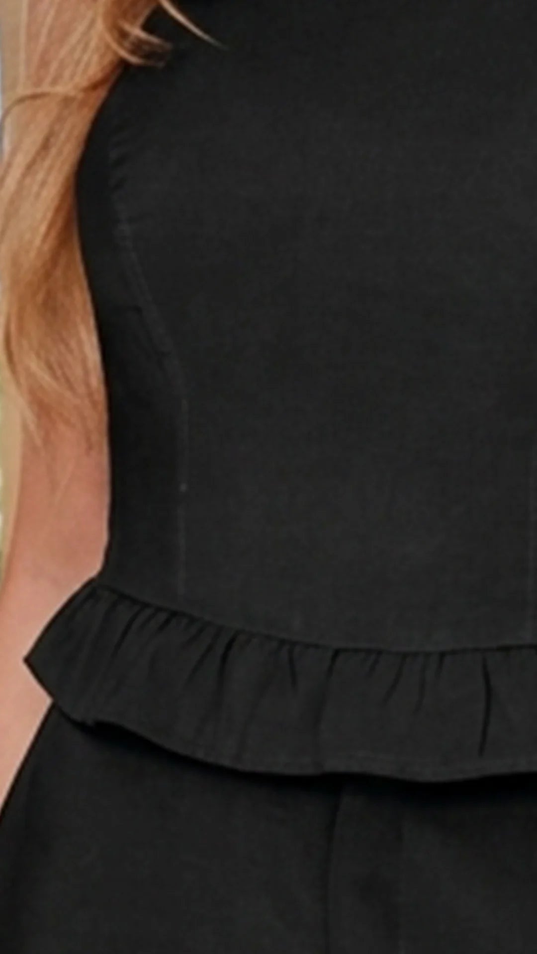 NEGRO - conjunto-blusa-estraple-con-copas-amarre-en-espalda-pantalon-largo-negro