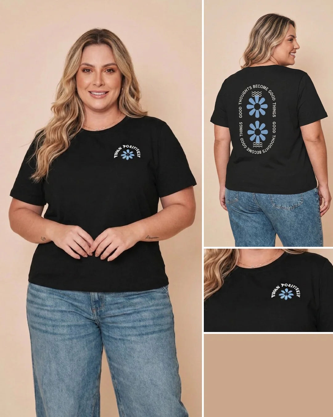 NEGRO - blusa-plus-con-abertura-en-costados-estampado-sobre-tela-fria-negro