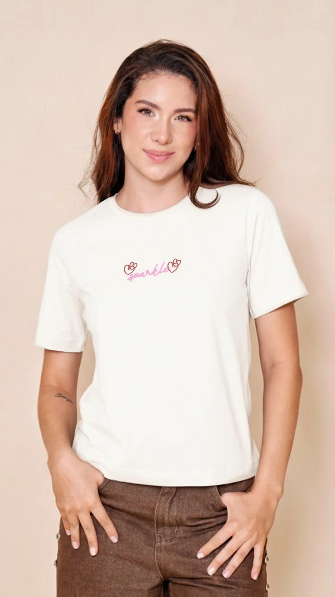 MARFIL - blusa-con-abertura-en-costado-dobladillo-ancho-estampado-sobre-tela-fria-marfil