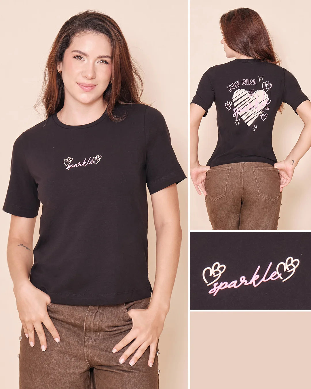 NEGRO - blusa-con-abertura-en-costado-dobladillo-ancho-estampado-sobre-tela-fria-negro-985-8672