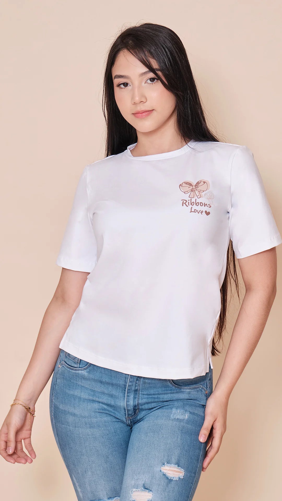 BLANCO - blusa-con-abertura-en-costado-dobladillo-ancho-estampado-sobre-tela-fria-blanco
