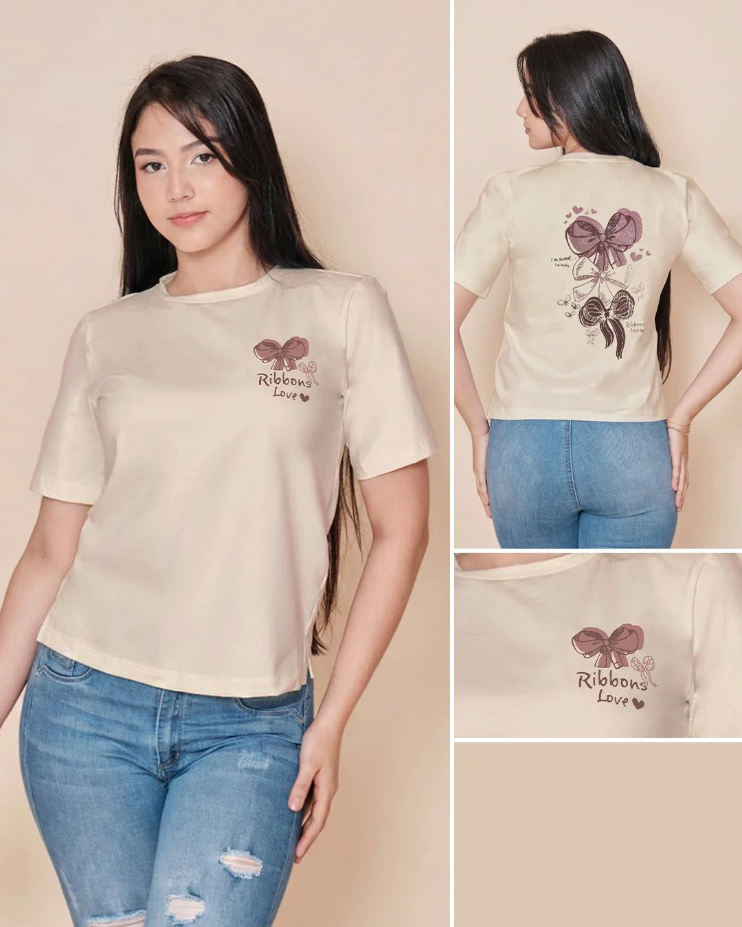 CREMA - blusa-con-abertura-en-costado-dobladillo-ancho-estampado-sobre-tela-fria-crema-985-8678